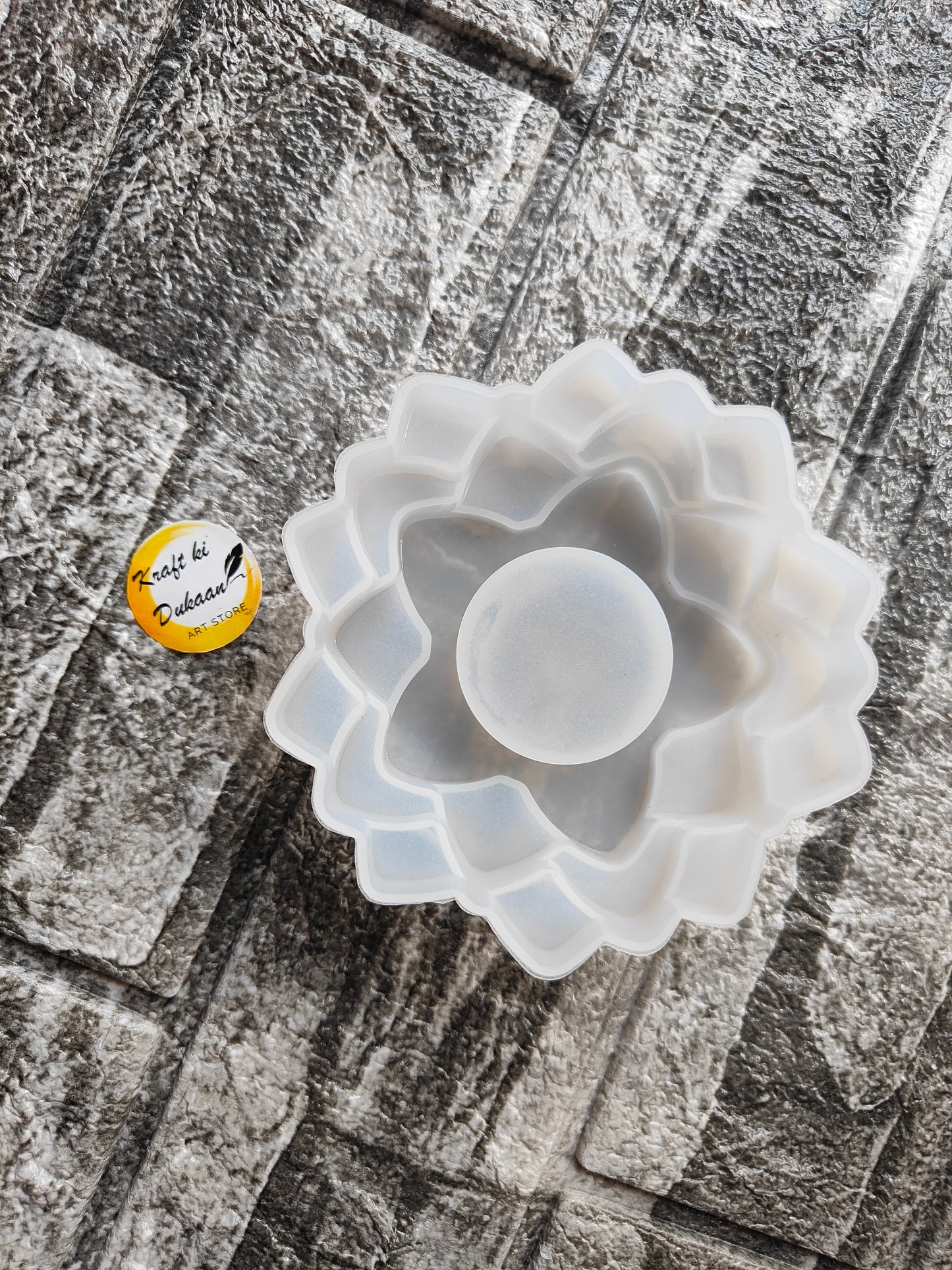 White 3 step T-light mold from Kraft ki Dukaan for making layered decorative candles