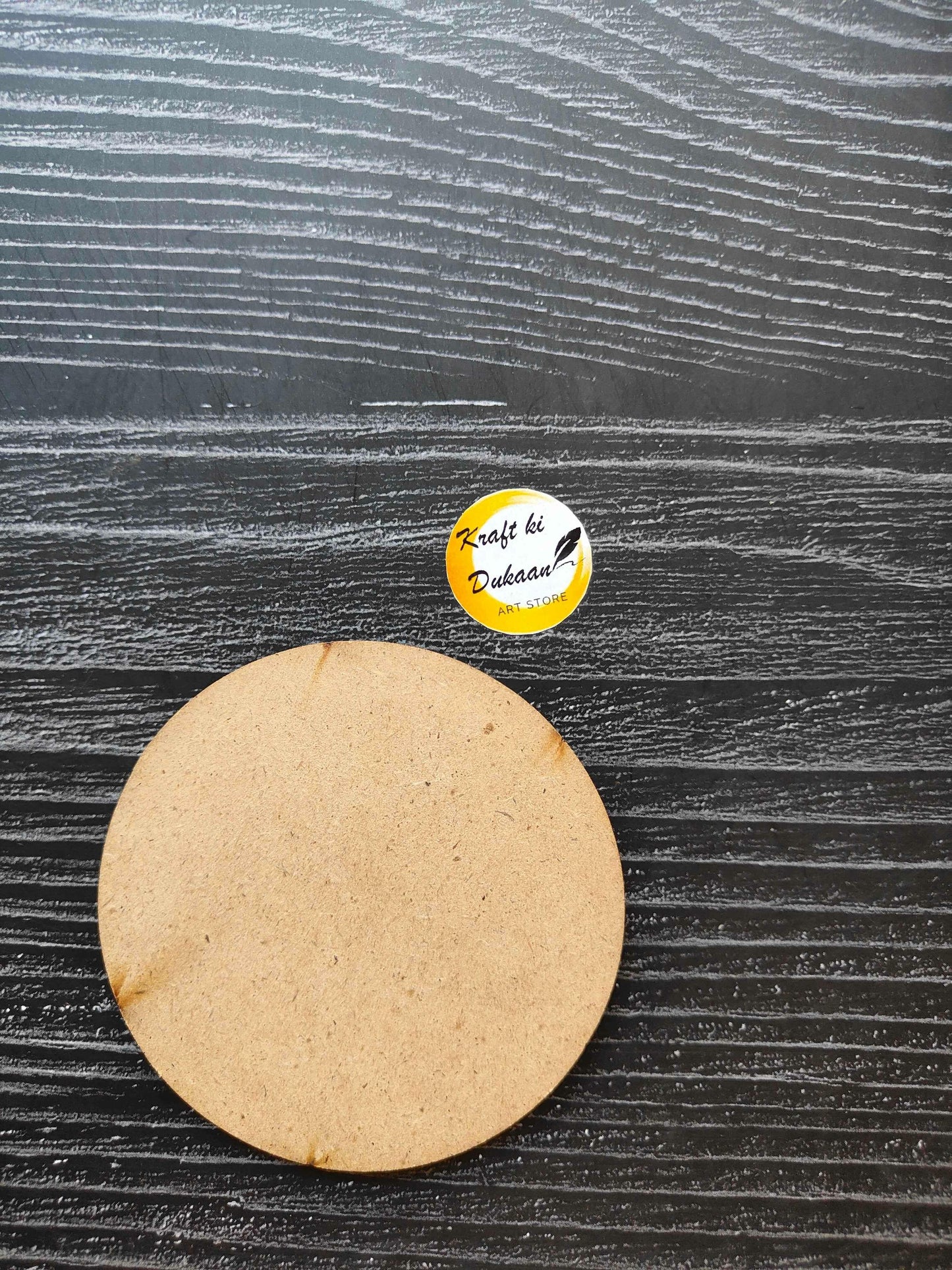 3.5-inch round MDF board circle (pack of 10), light tan