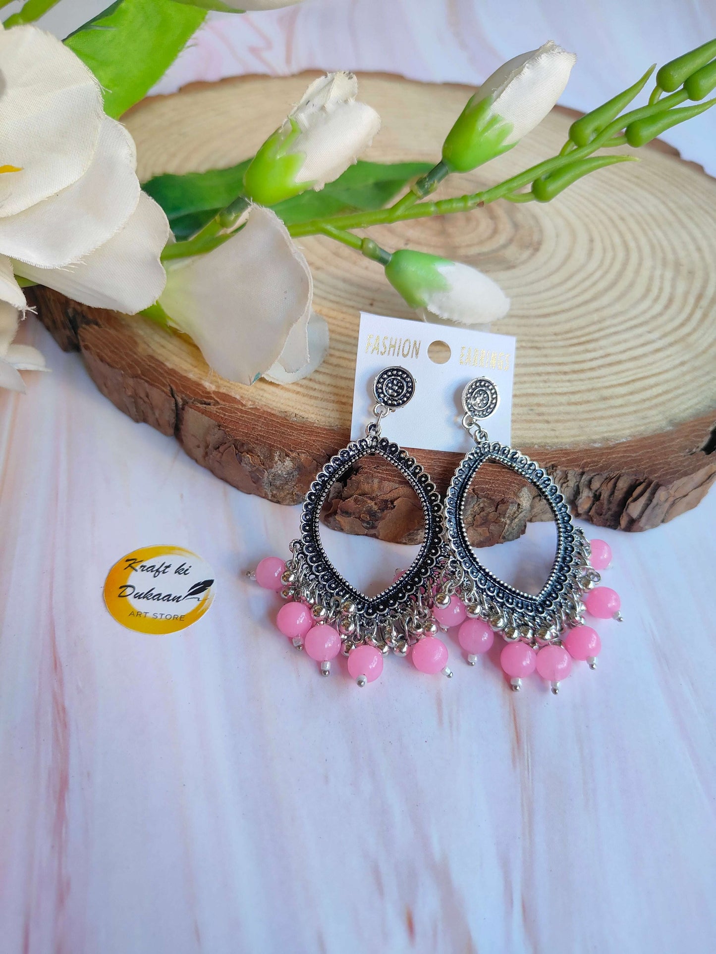 fashion-silver-jhumka-earrings-with-beads-pink-beaded-design