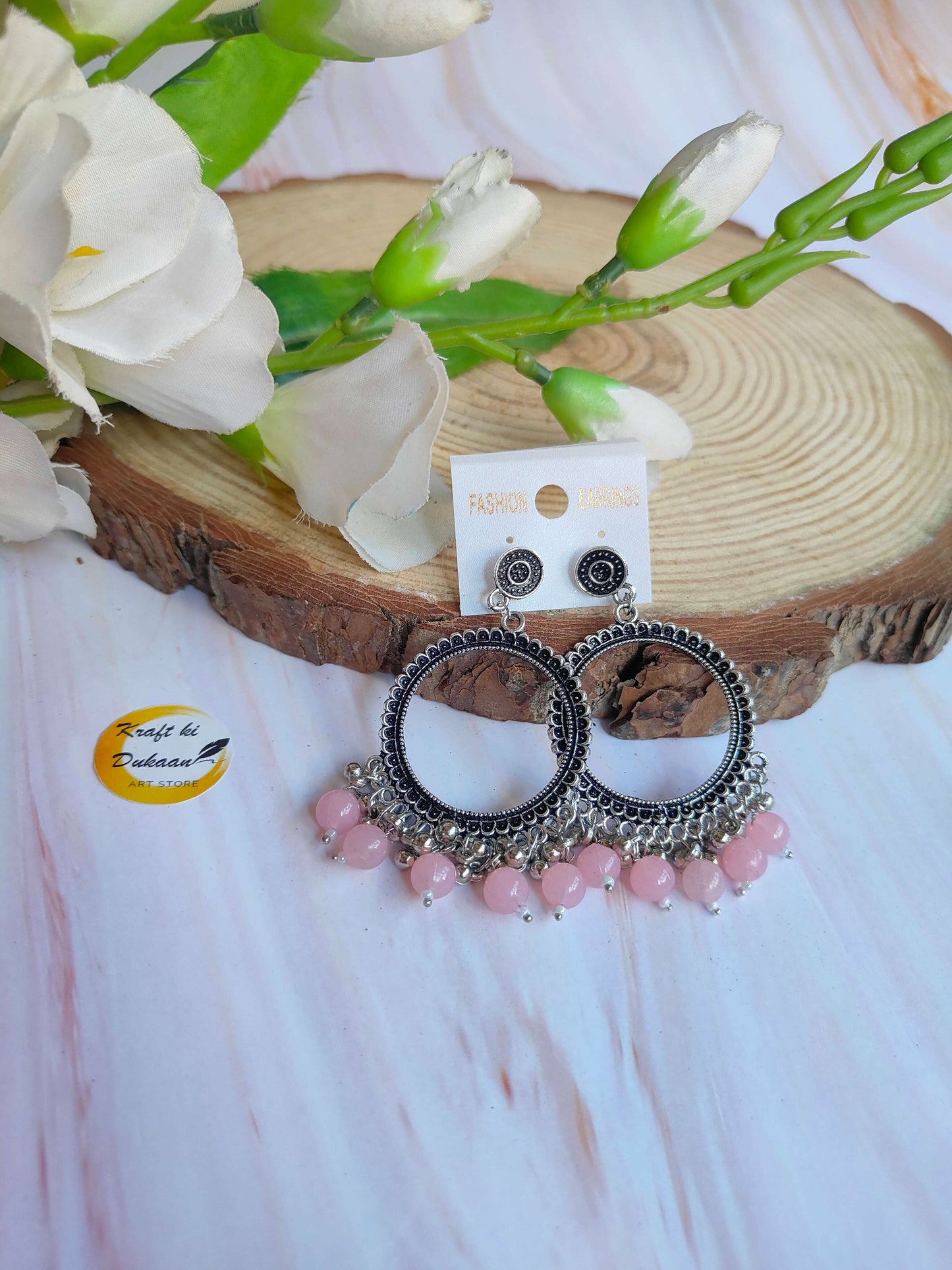 fashion-silver-jhumka-earrings-with-pink-beads-round-design