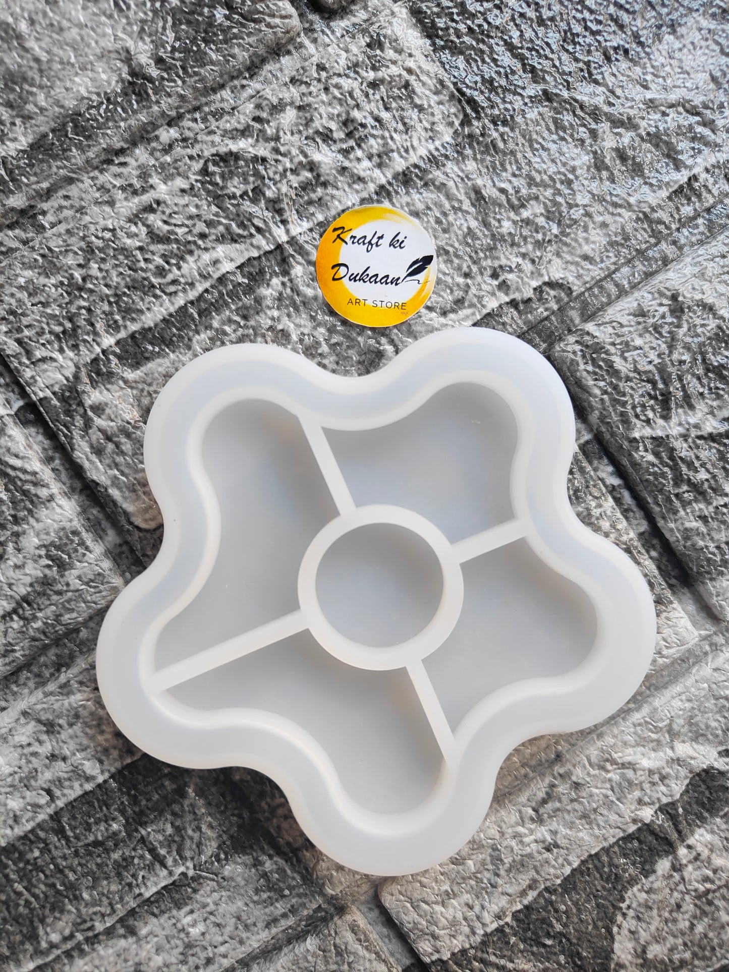 Flower trinket mould by Kraft ki Dukaan perfect for crafting unique resin decor items