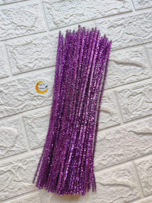 glitter-pipe-cleaners-purple-shiny-12-inch