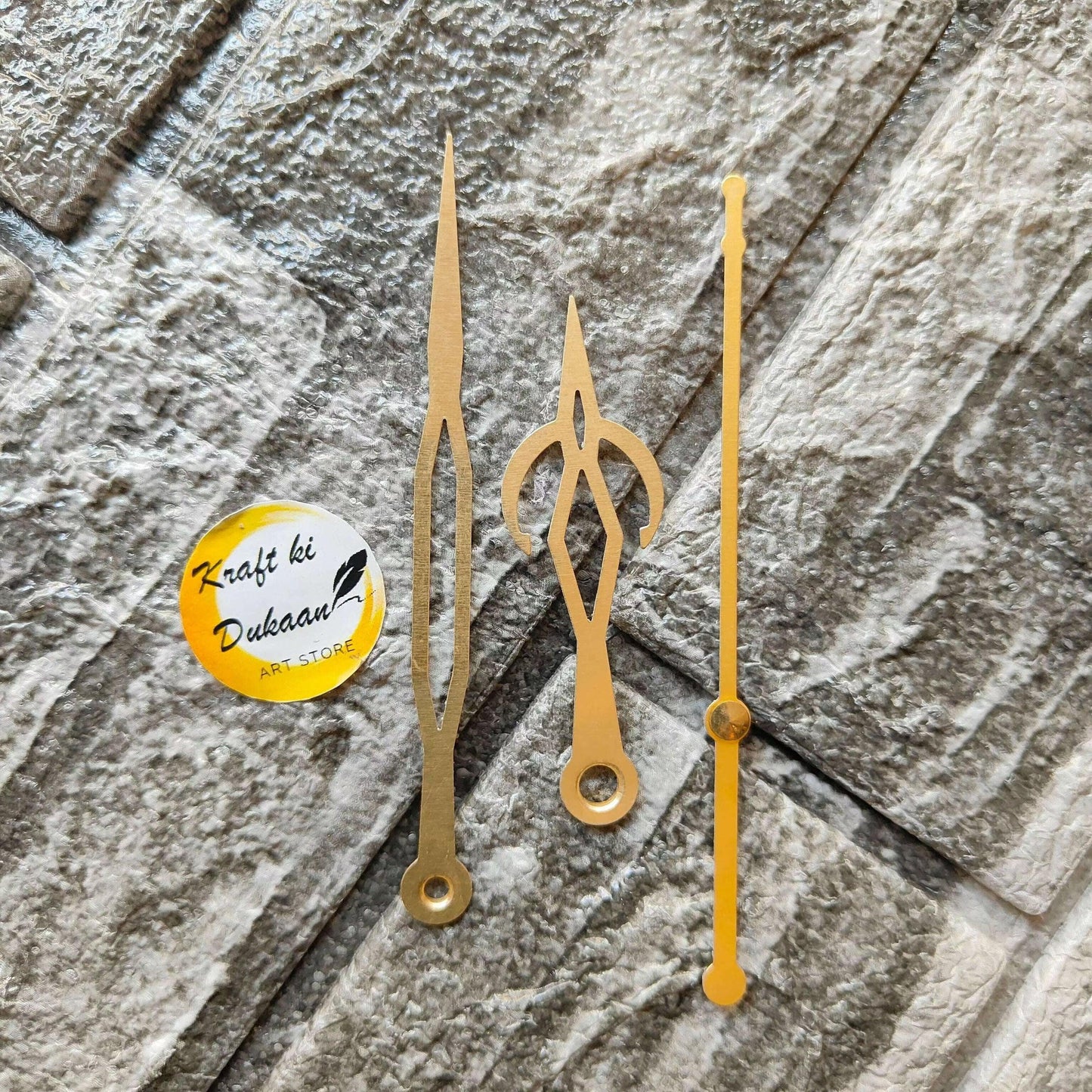 Clock Hands Gold Metal C3: gold metal clock hand set with circular center