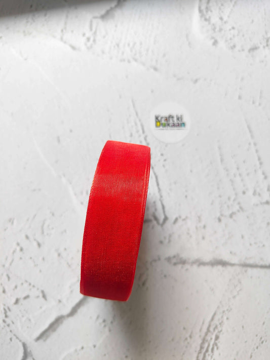 Net Silk Ribbon, red ribbon roll