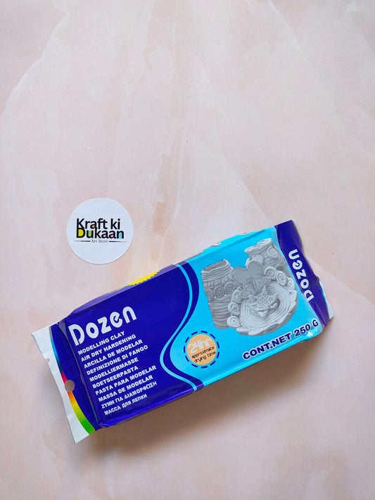 Air-dry modeling clay pack in white, blue/purple, 250 g