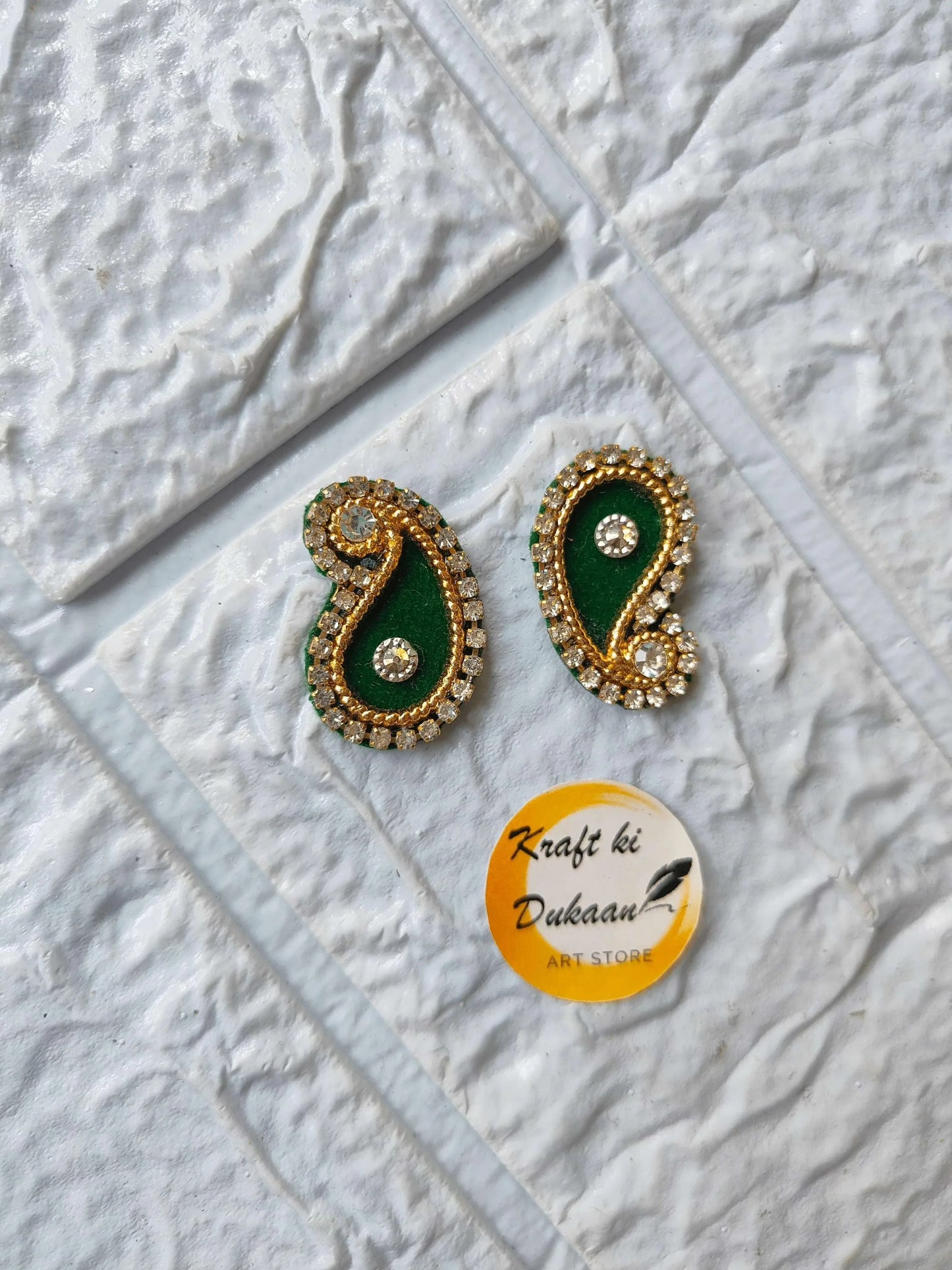 kraft-ki-dukaan-kundan-patch-booti-pack-green-gold
