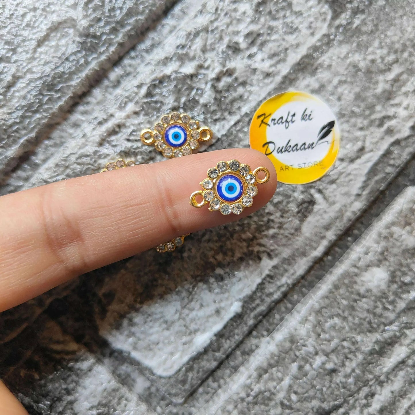 kraft-ki-dukaan-metal-charms-pendant-set-gold-evil-eye