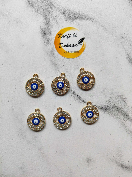 kraft-ki-dukaan-metal-evil-eye-pendant-pack-6-pieces