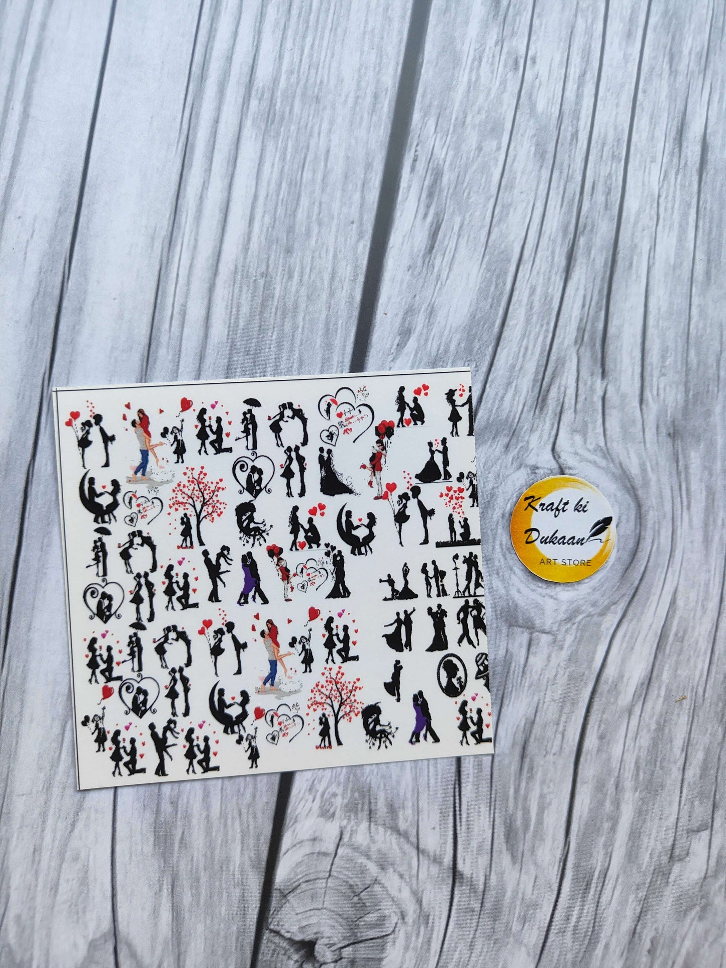 Kraft ki Dukaan mini sticker sheet for keychains featuring various fun designs in colorful illustrations