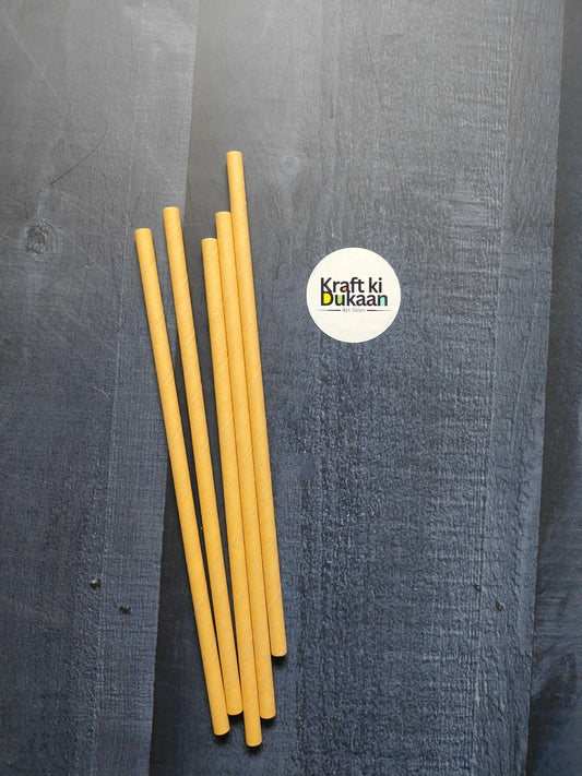 Gold paper straws, 25-pack