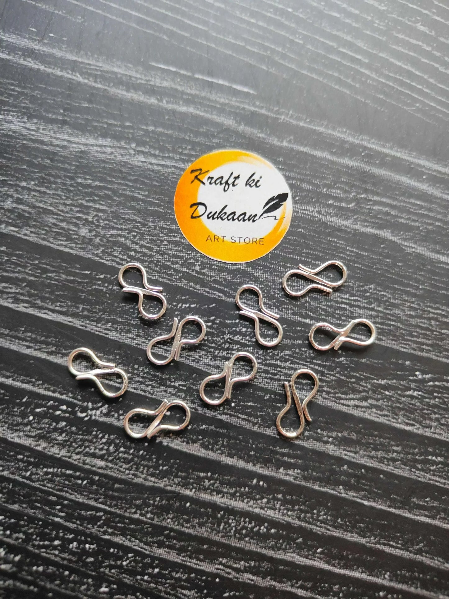 S Shape Hook clips set, silver finish