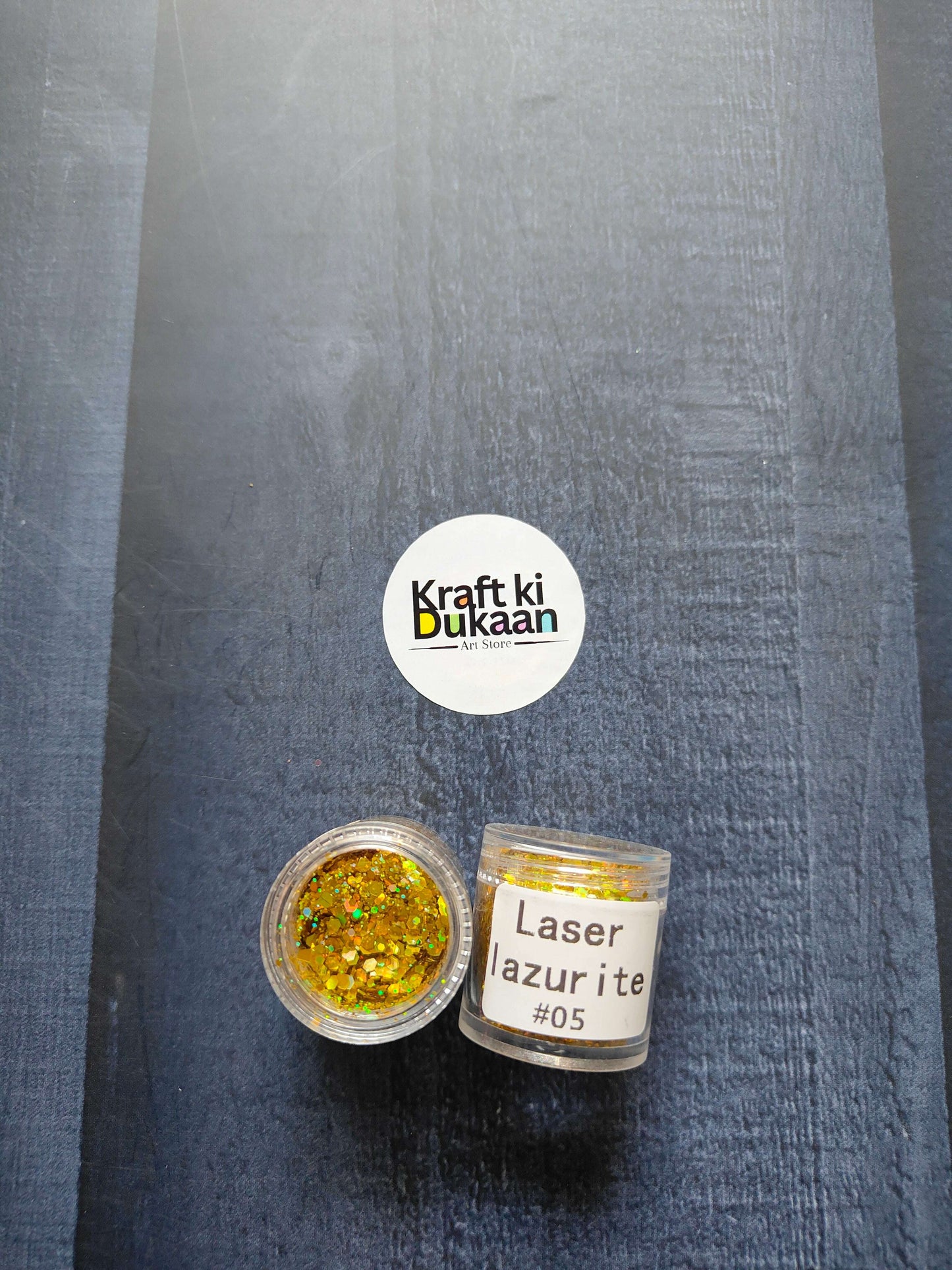 Shimmer Glitter Laser Lazurite (#05) in round jar container