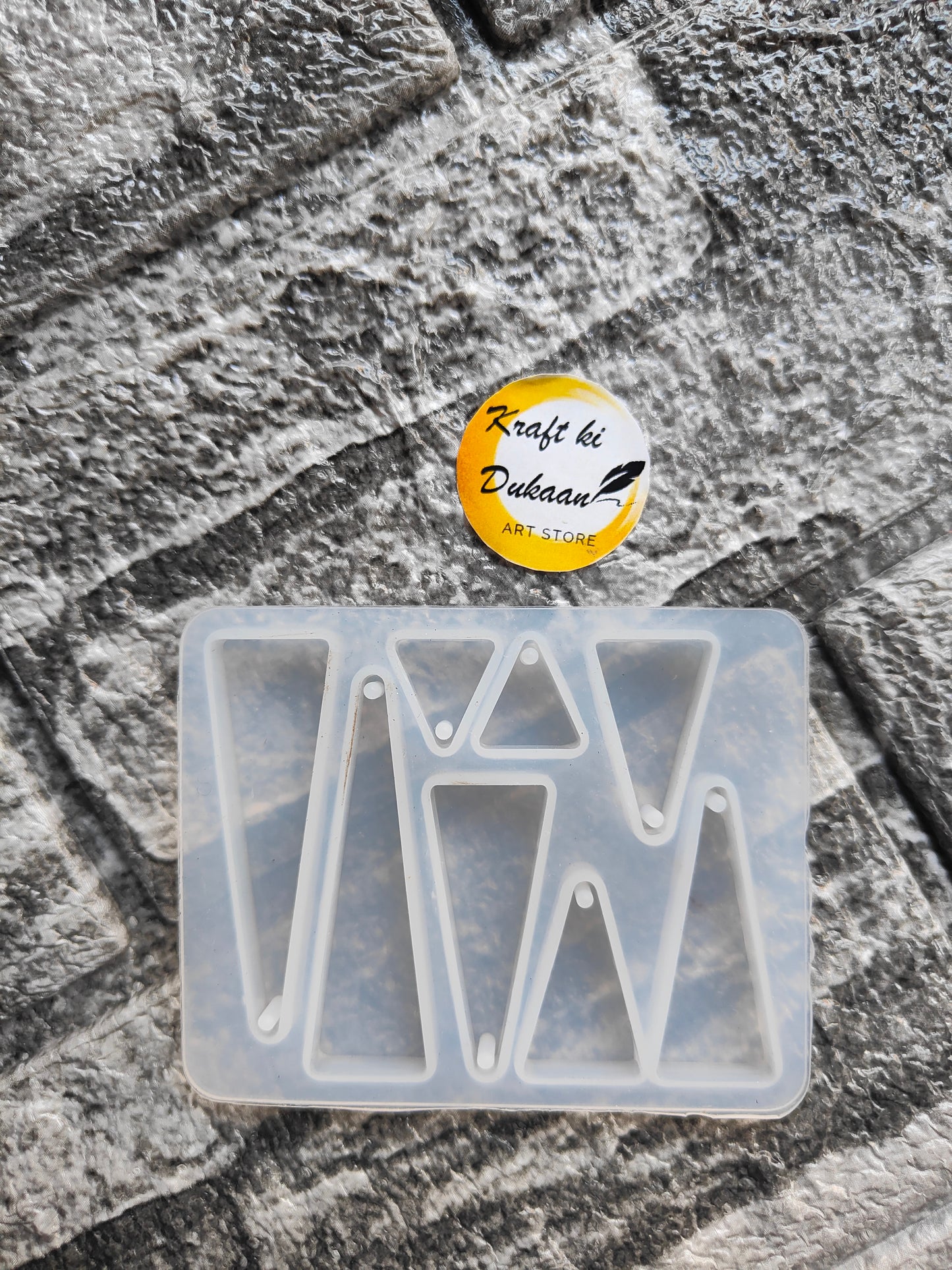 Triangle resin mould from Kraft ki Dukaan for crafting unique geometric designs