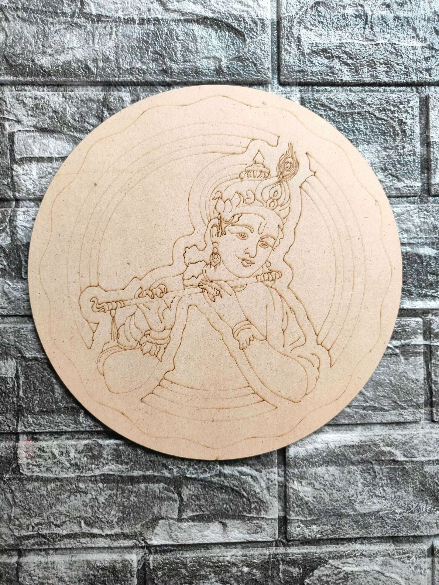 krishna-design-mdf-craft-board-engraved-flute-art