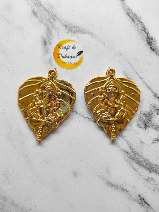 leaf-ganpati-beads-for-crafts-gold-leaf-design-pair