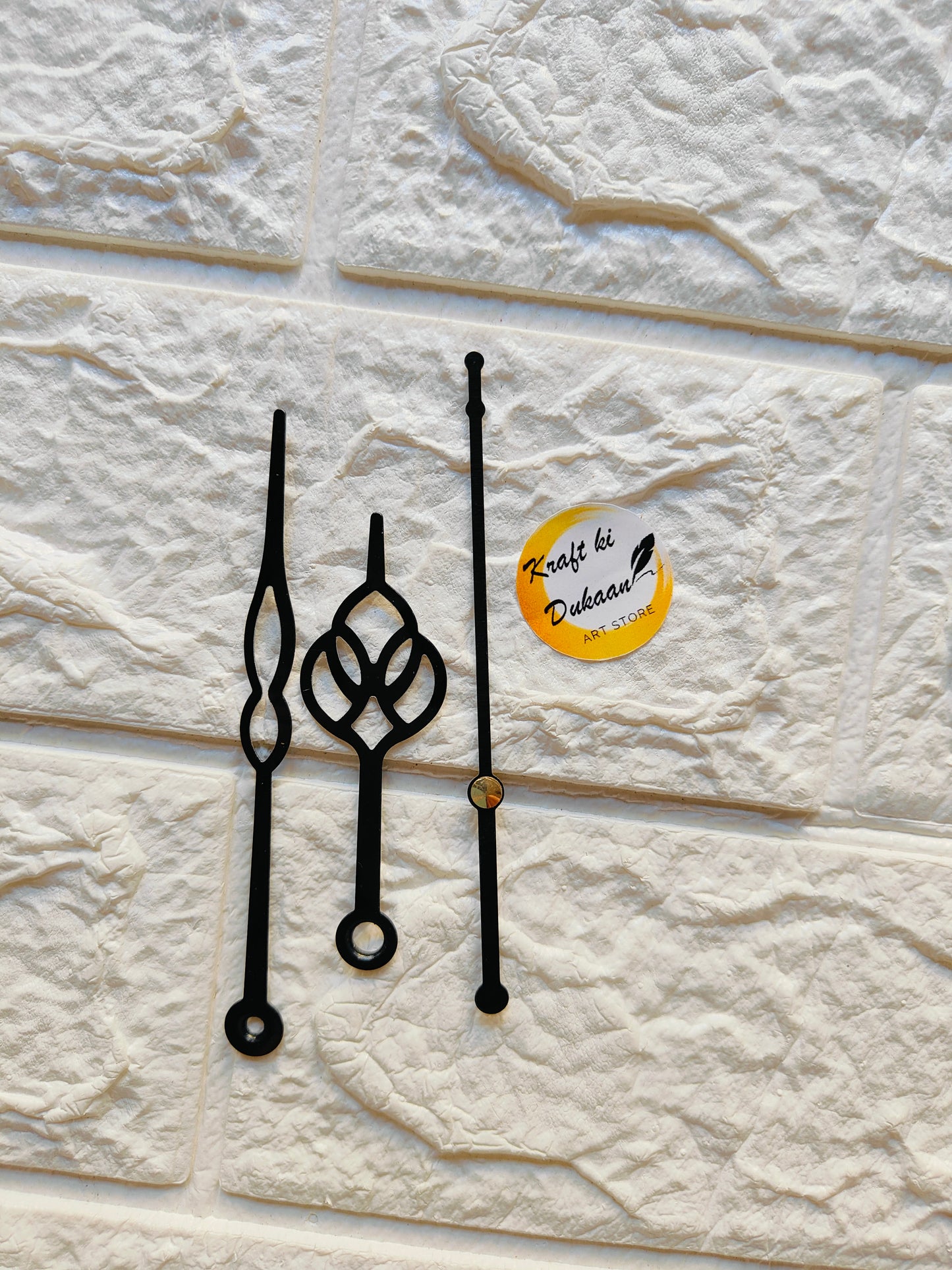 Set of metal clock hands for crafts in various styles from Kraft ki Dukaan for DIY projects