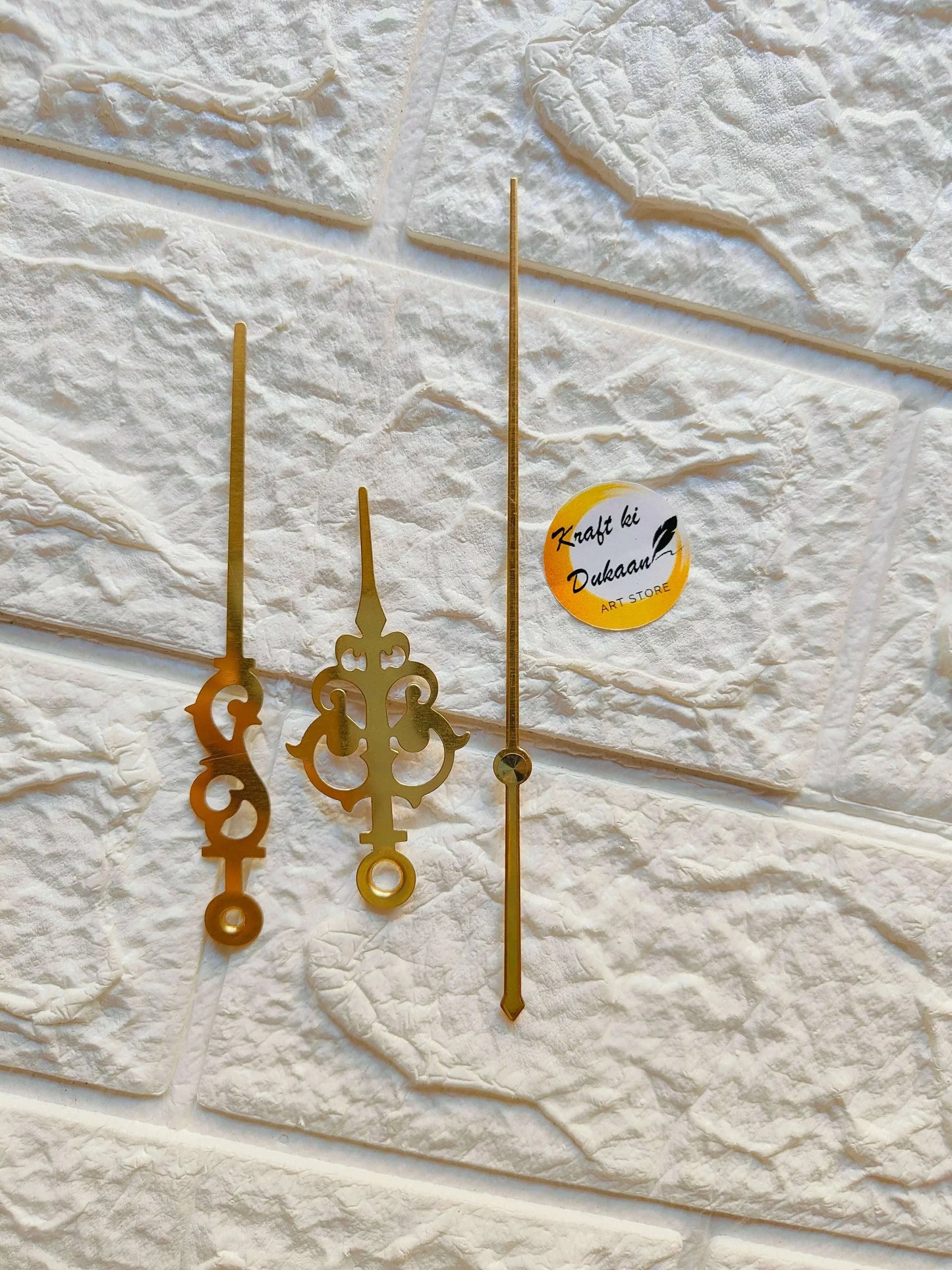 Clock Hands Metal A42 in gold: ornate hour hand with decorative minute hands