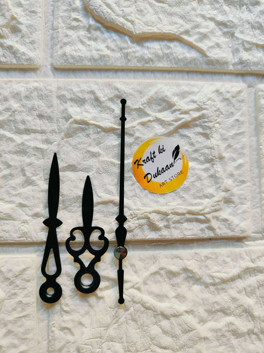 Clock Hands Metal A8 black clock hands with long minute and hour pieces