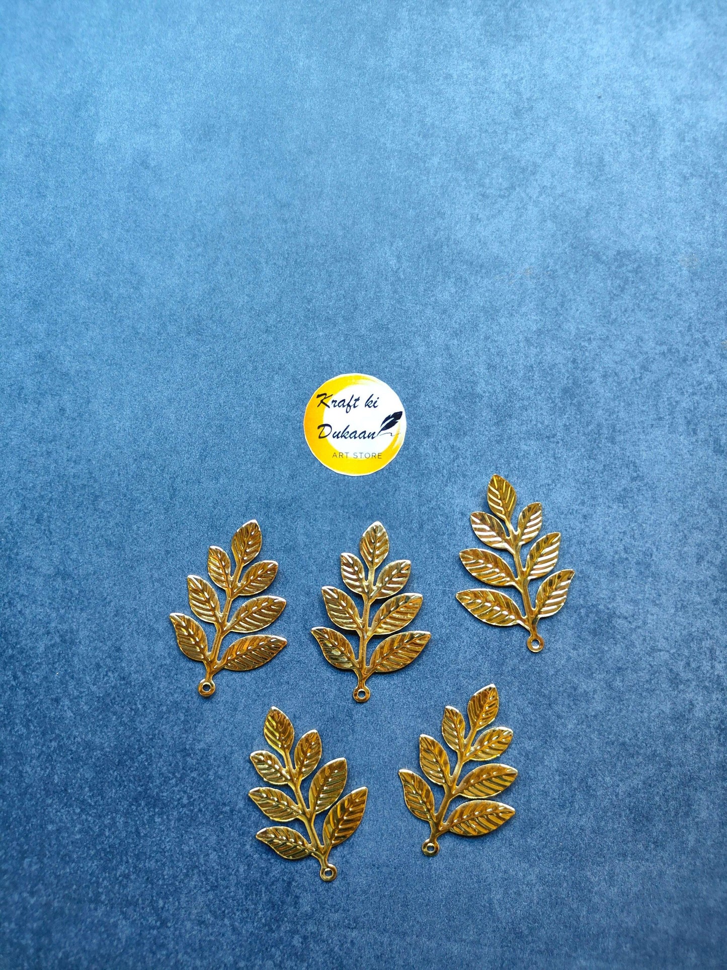 Metal Leaf A7: gold leaf embellishments, small botanical pieces (pack of 50)
