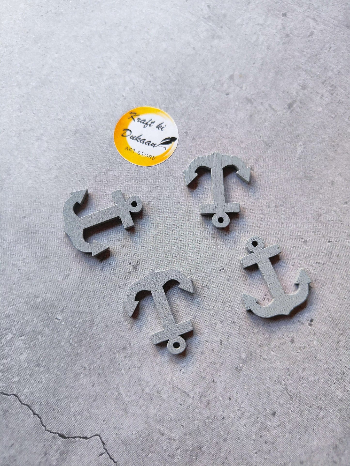 miniature-anchor-resin-model-grey-set-of-four