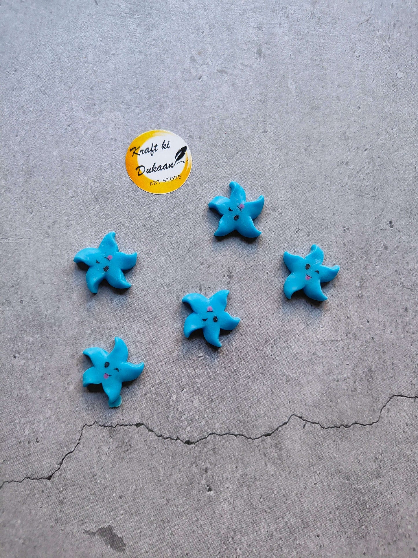 miniature-resin-model-blue-flower-figurine