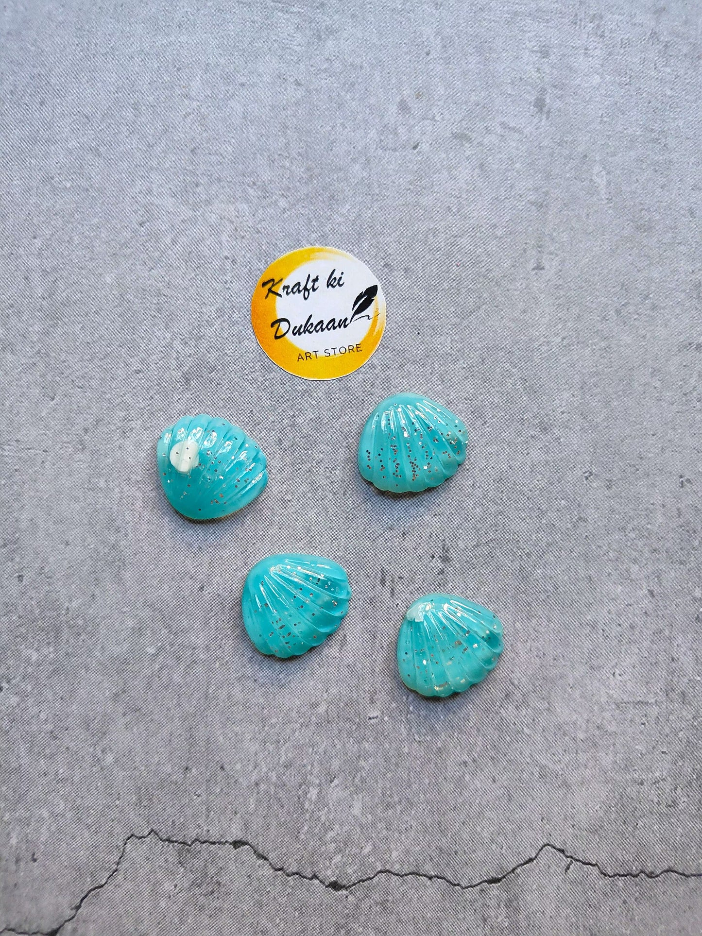 miniature-resin-model-blue-seashells-set
