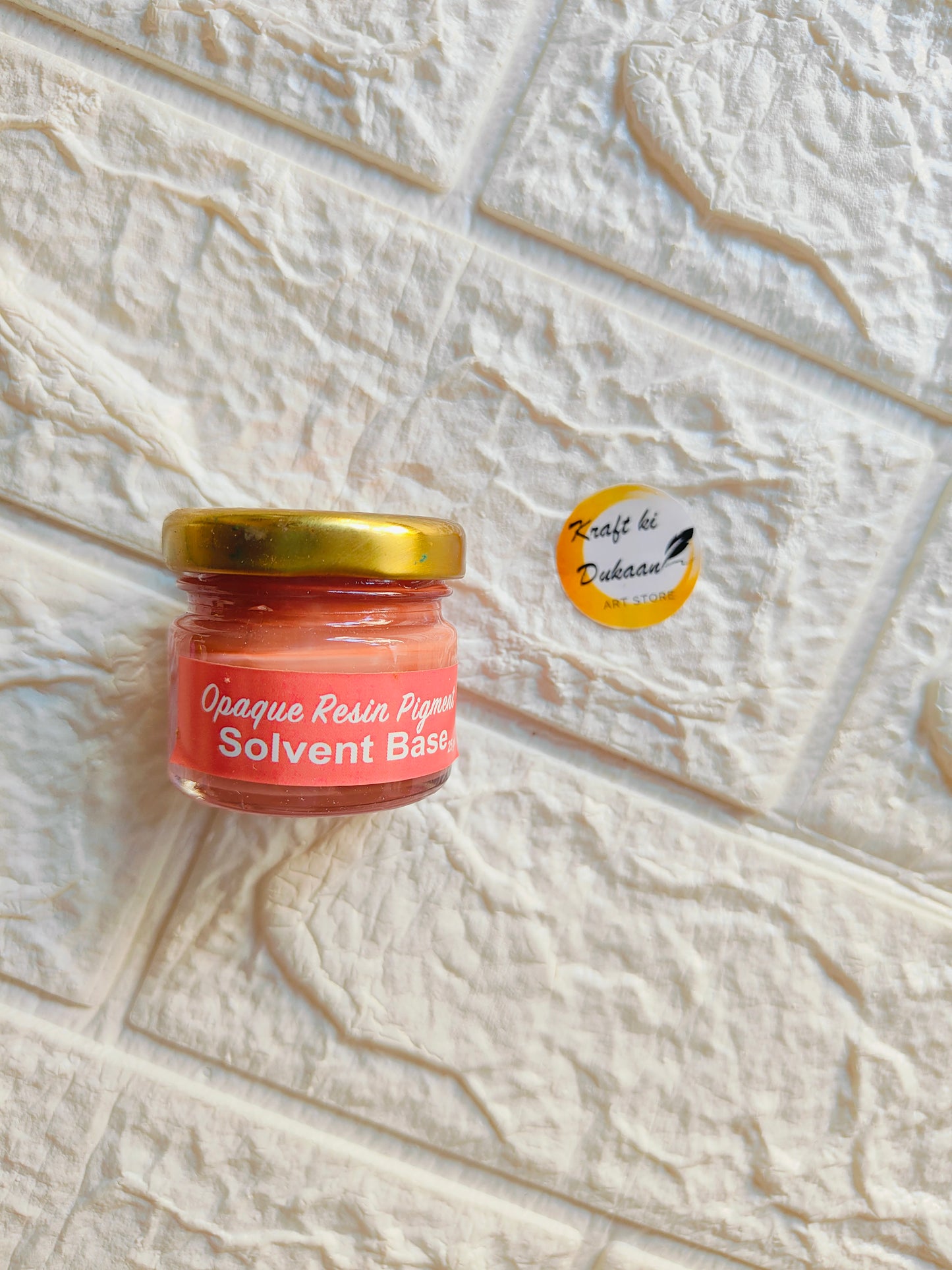 Kraft ki Dukaan Opaque Pigment for Resin in jar with gold lid, ideal for vibrant resin art projects