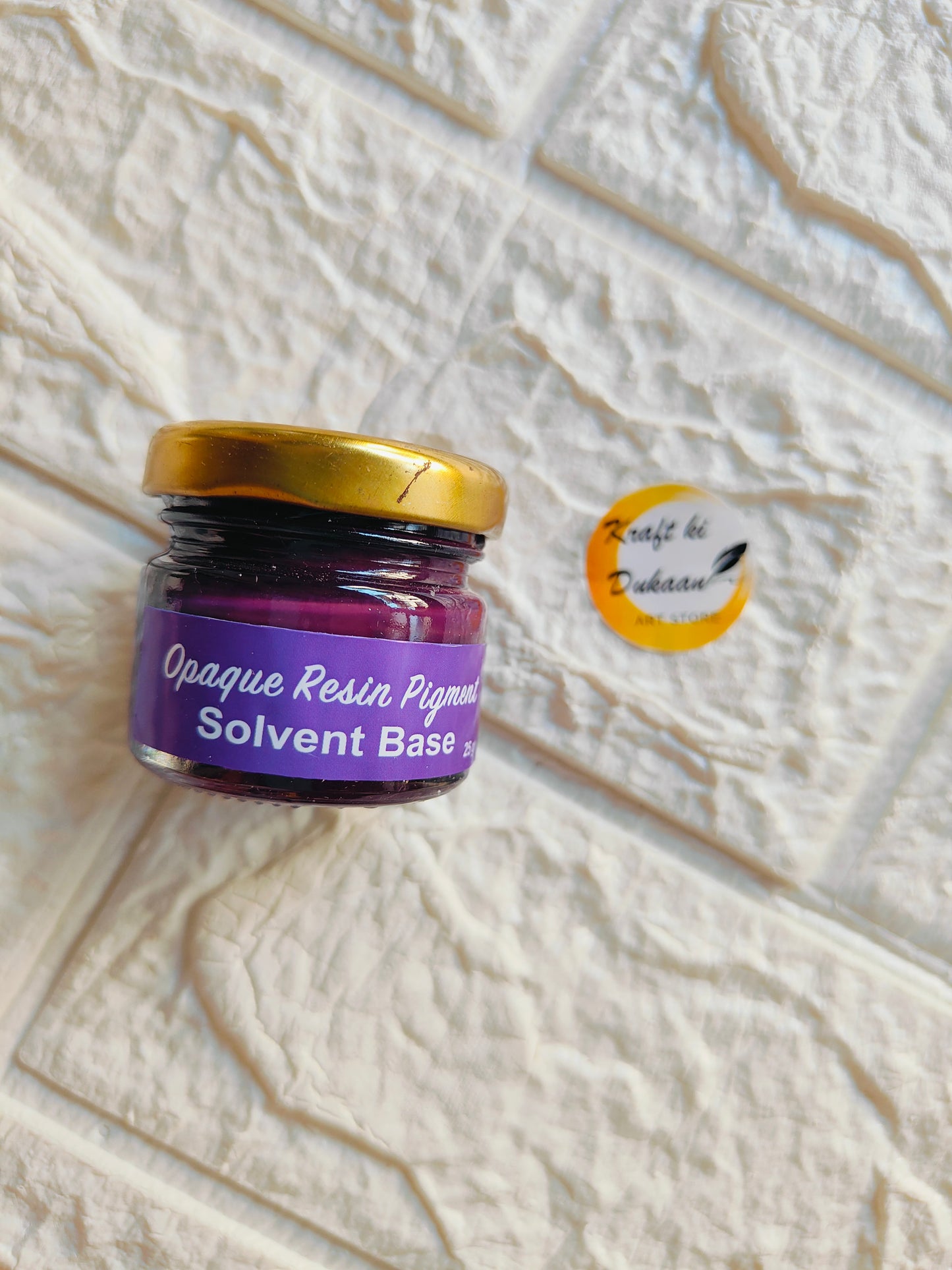 Kraft ki Dukaan Opaque Pigment for Resin in Purple Jar with Gold Lid for Crafting Projects