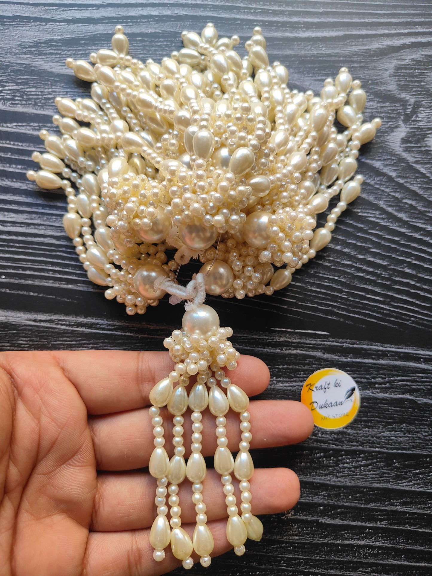 Elegant pearl latkan set for crafts featuring various pearl styles and sizes in a stunning arrangement