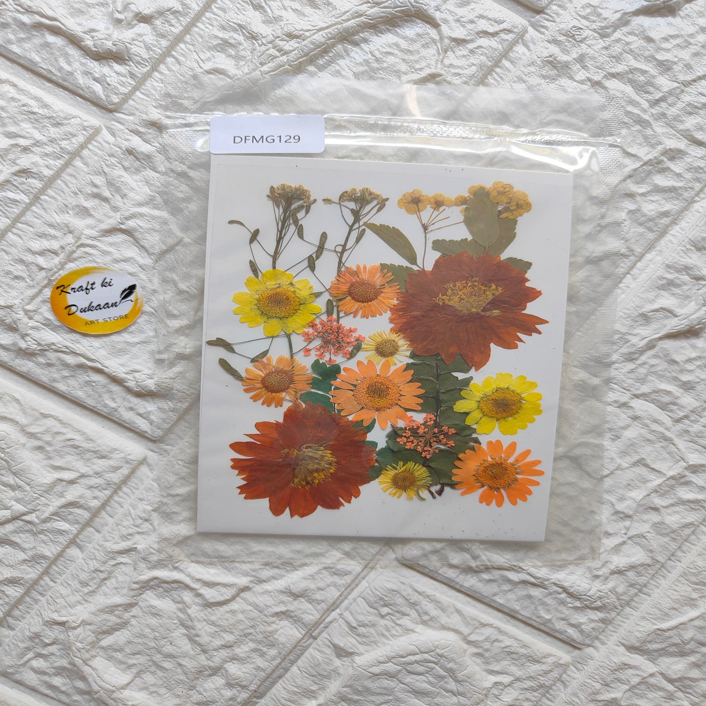 Pressed flower sheet mix for resin art featuring vibrant flowers in assorted colors