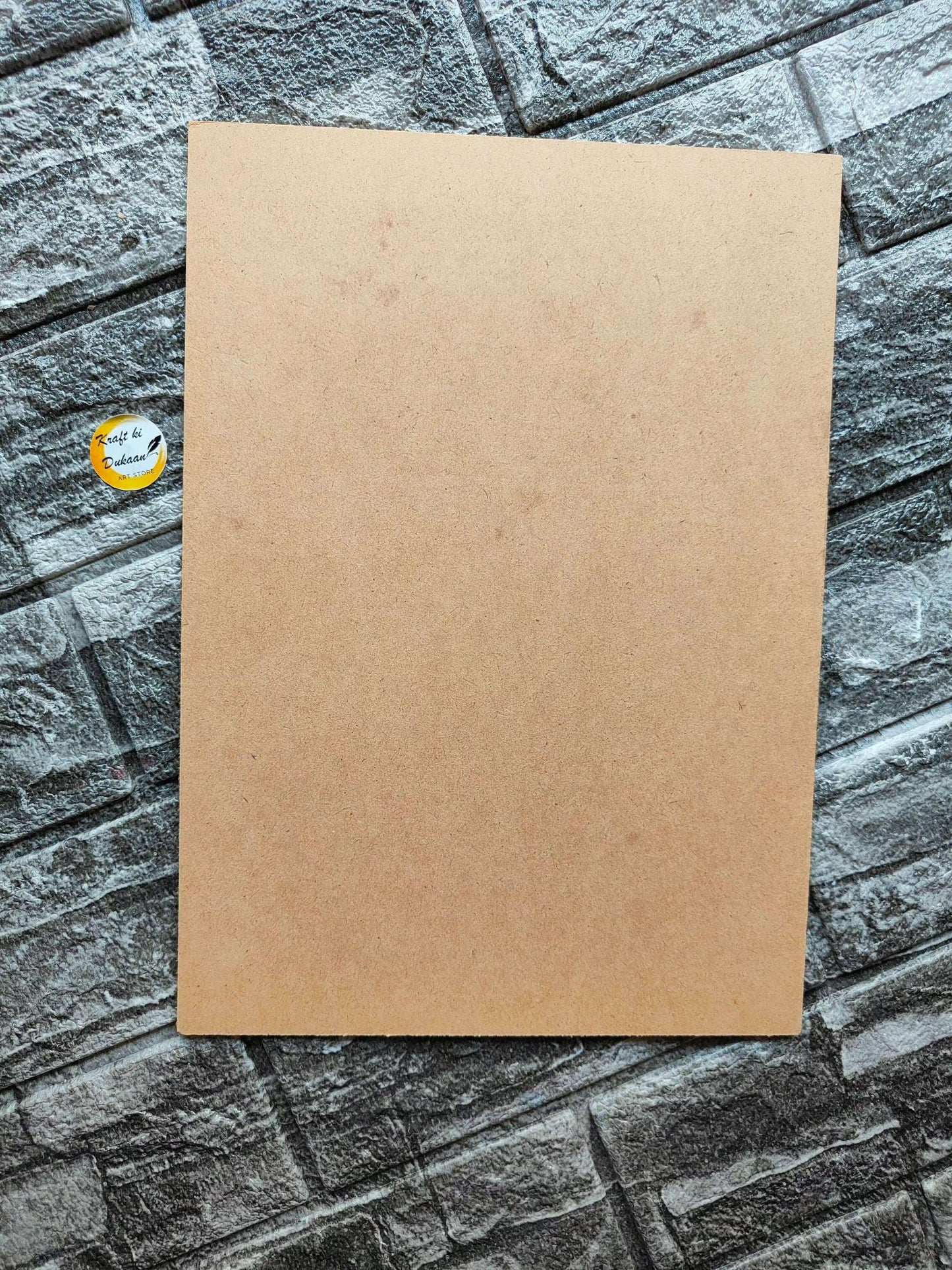 Rectangle plain MDF board with smooth unpainted tan surface