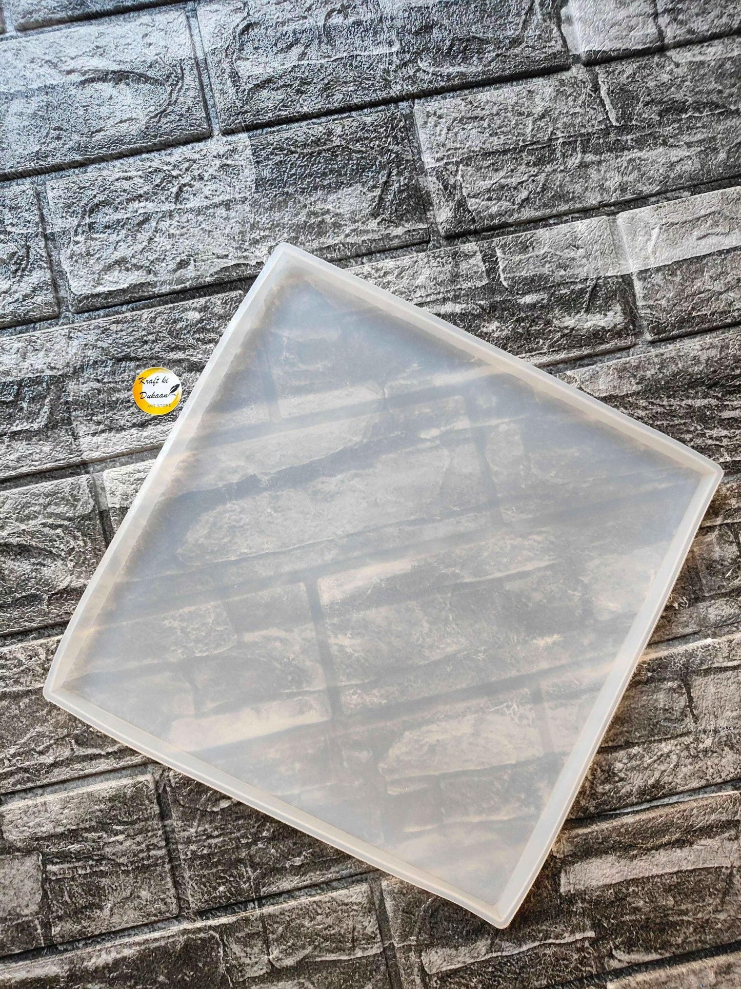 10" Plain Square Mould: clear square plastic tray