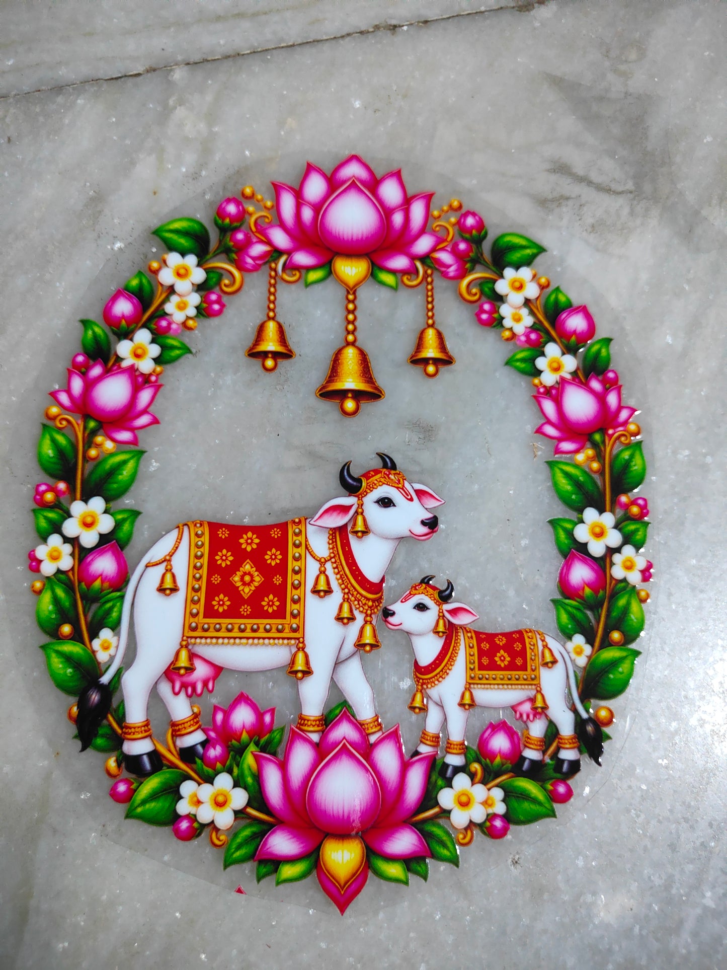 Thali Oval Peel off sticker P1