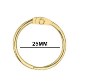 Book Ring Golden Pack of 10