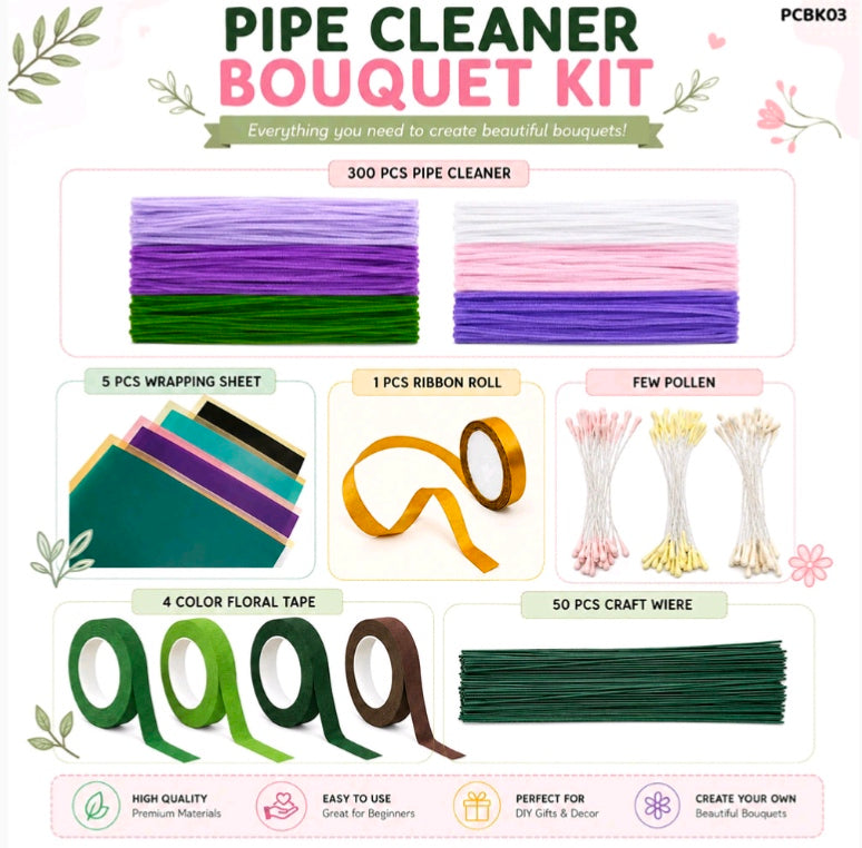 DIY Pipecleaner Bouquet Kit 03