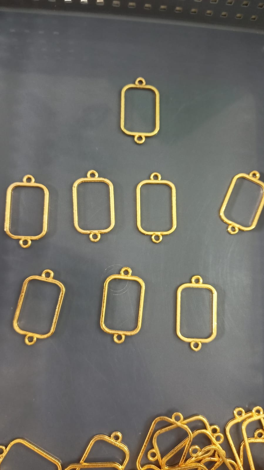 Curve Rectangle Plain Bracelet Bezel 10pc set