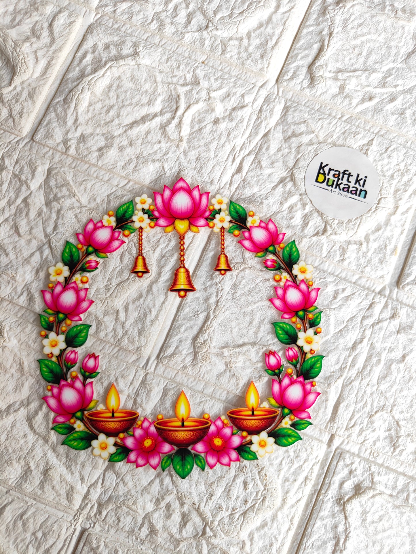 Thali Round Peel off sticker T14