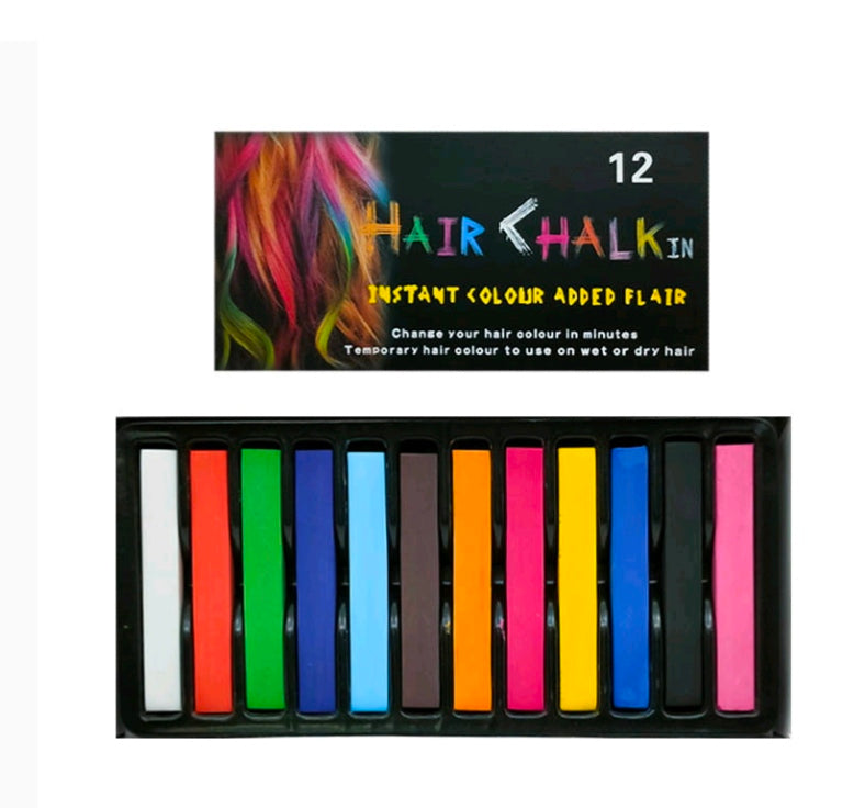 Hair Chalk Colours 12PC Box