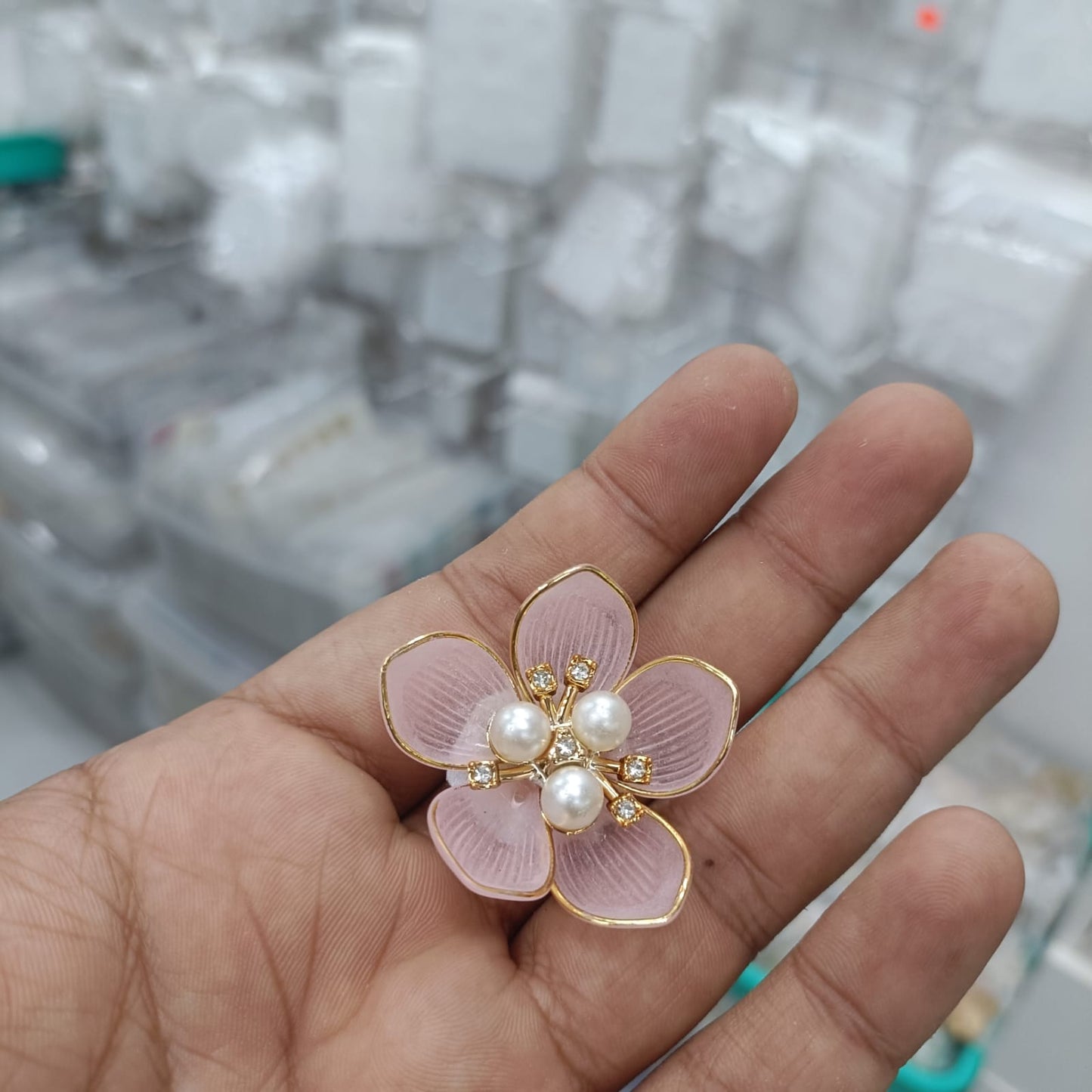 Ready Acrylic Petal pearl flowers