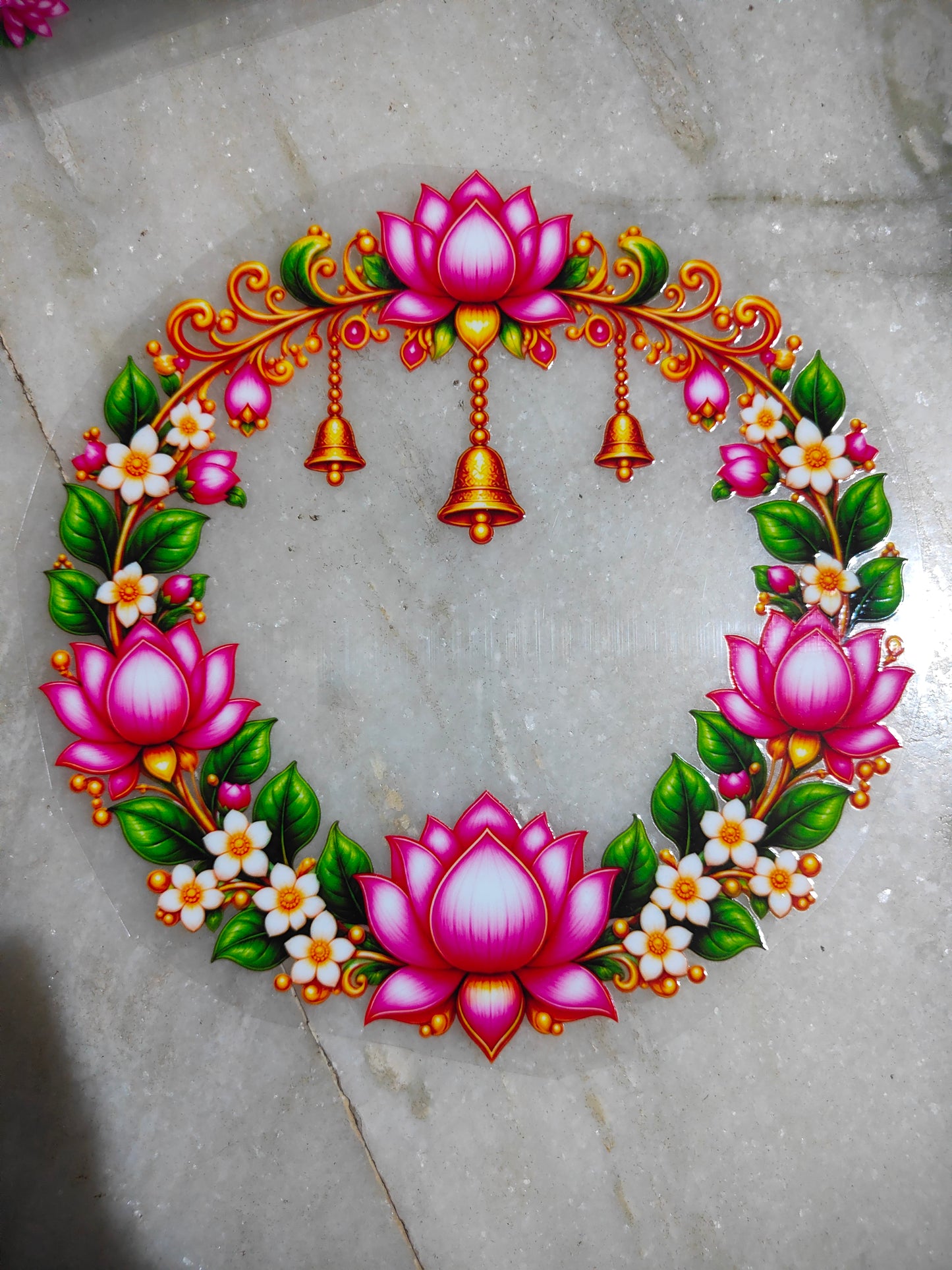 Thali Round Peel off sticker T24