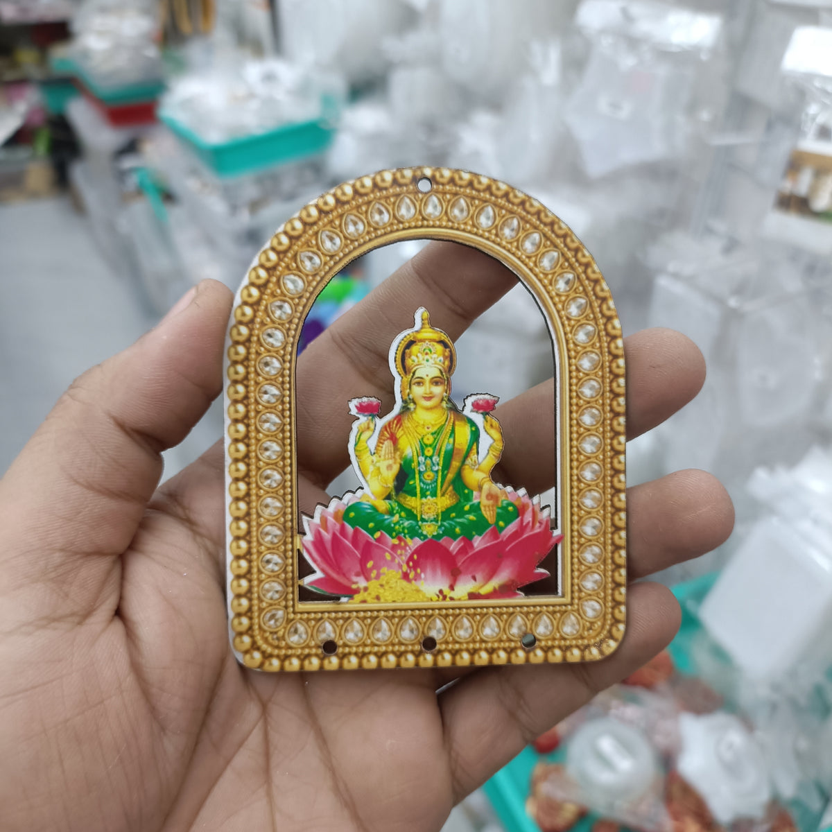 4"X3" Lakshmi Ji MDF Pack of 10