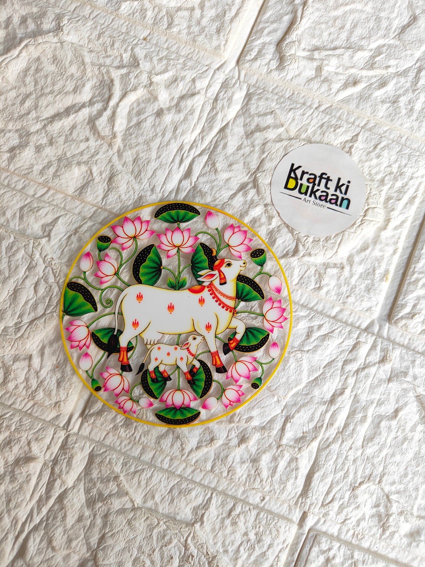 Thali Round Peel off sticker T1