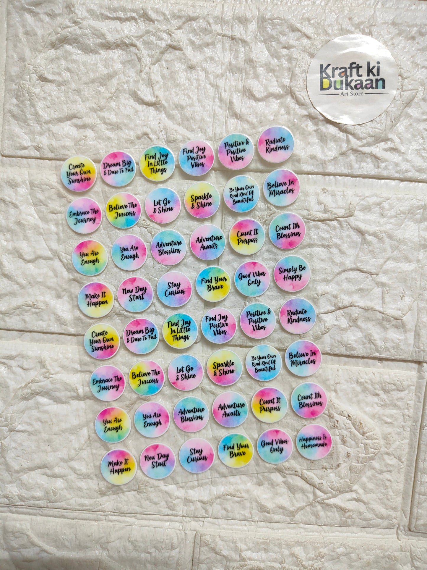 UV DTF Peel off sticker sheet J454