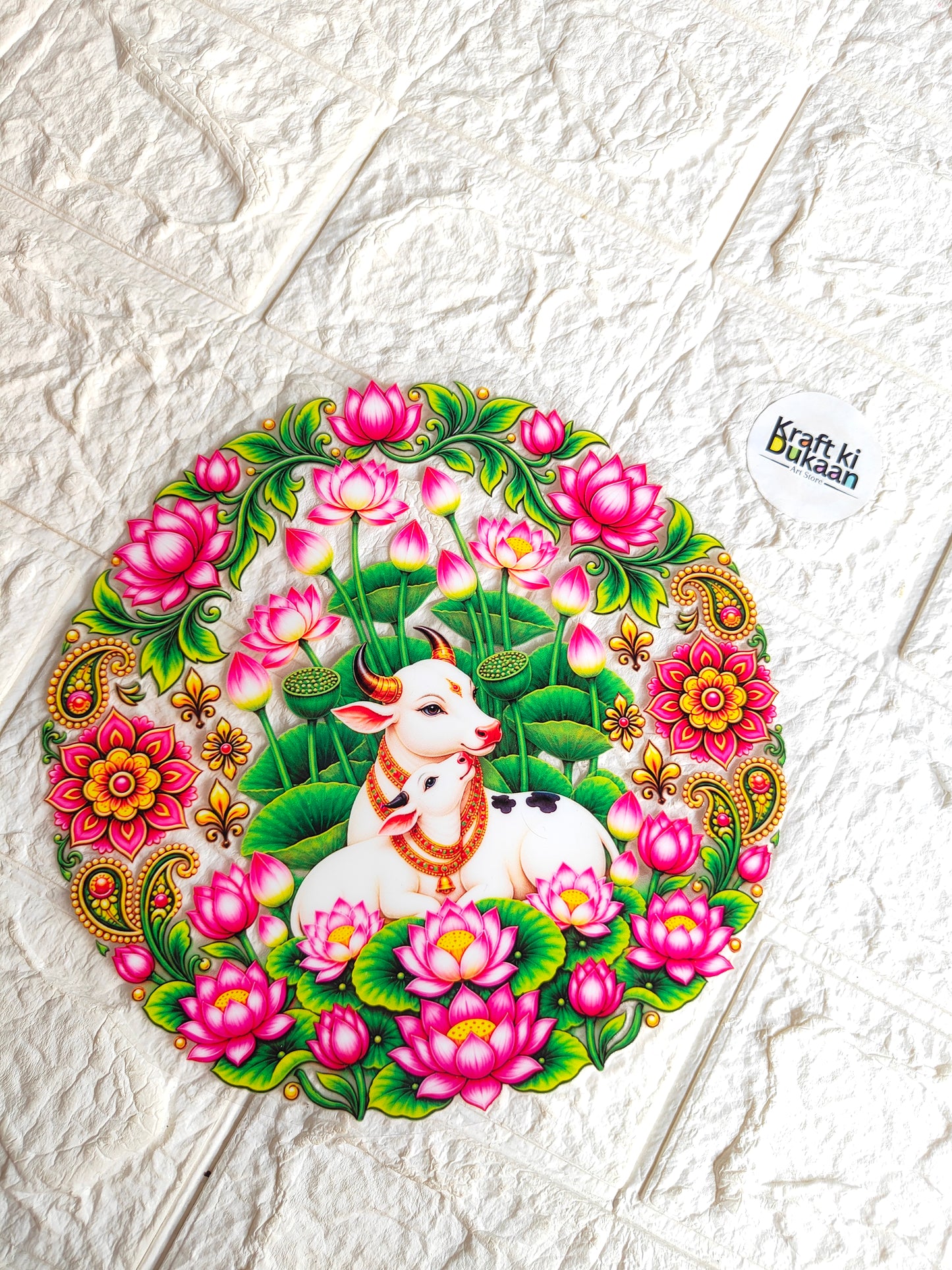 Thali Round Peel off sticker T9