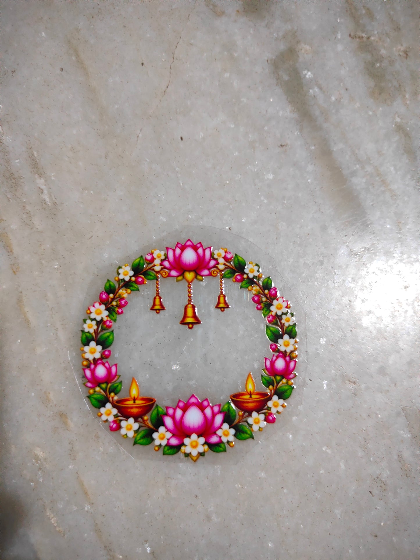 Thali Round Peel off sticker T23