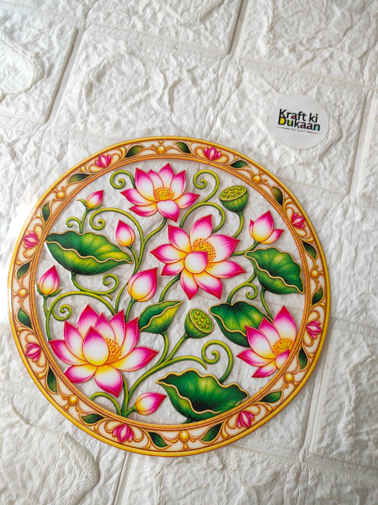 Thali Round Peel off sticker T40