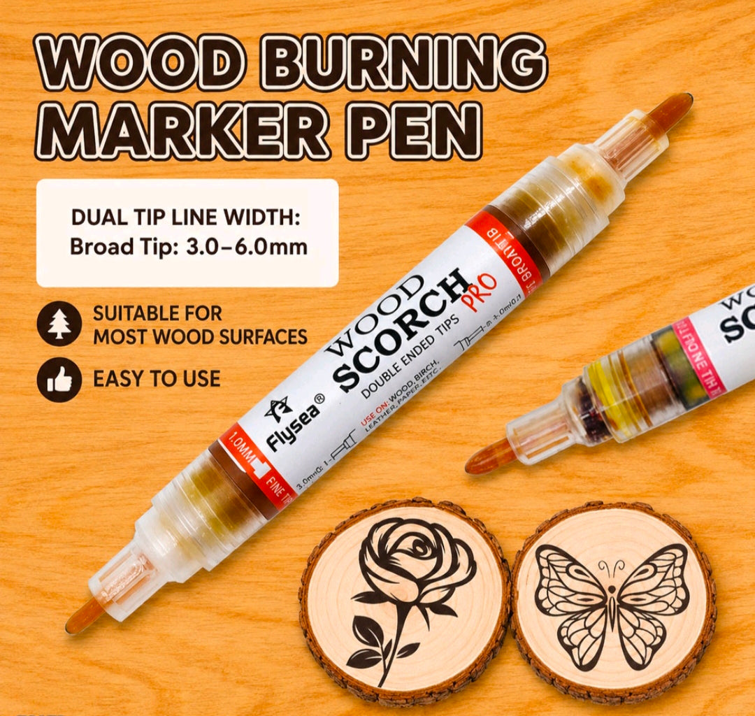 Wood Scorch Dual Tip Pen 3-6MM