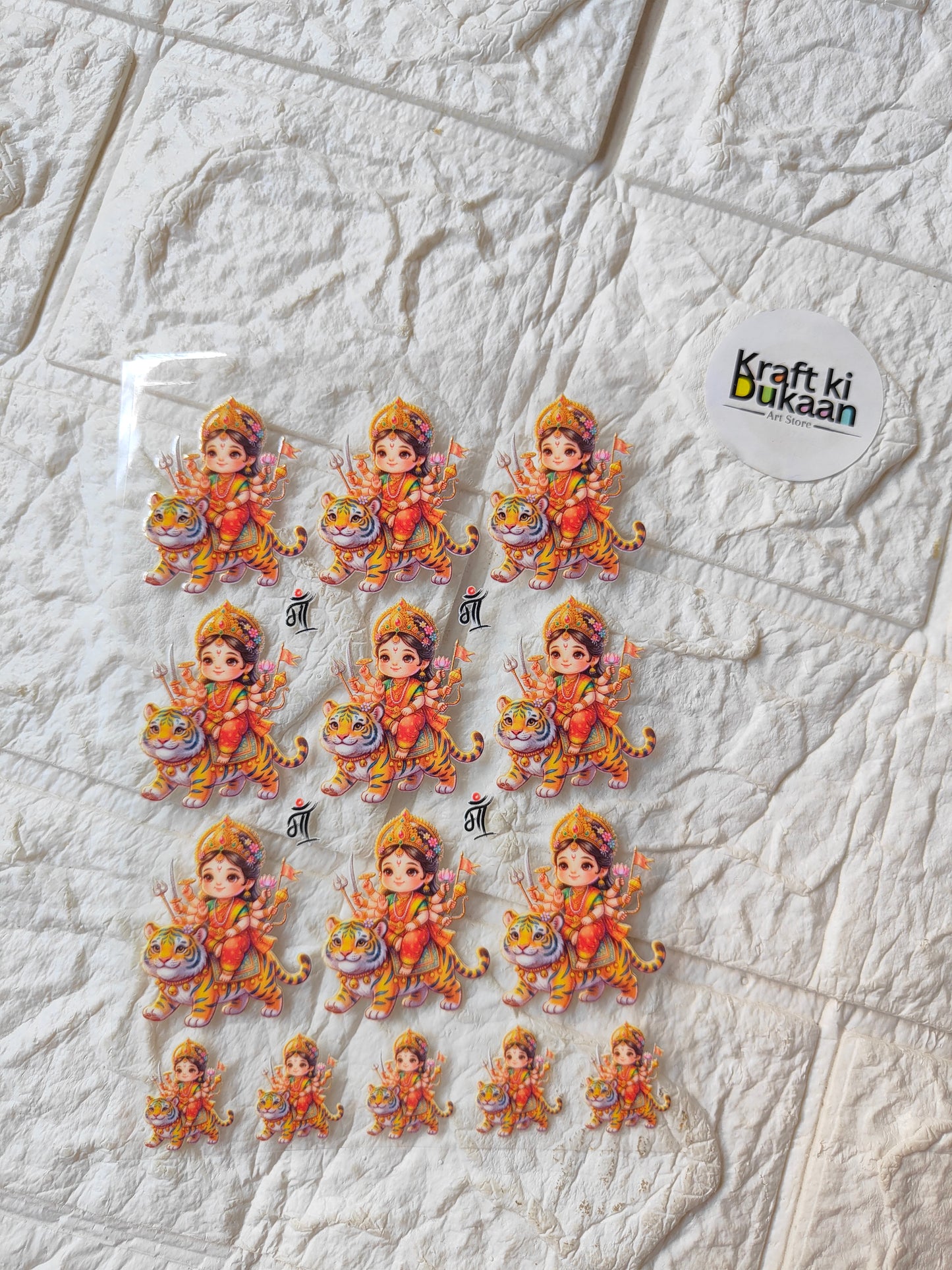 UV DTF peel-off sticker sheet with multiple cartoon girl angel stickers