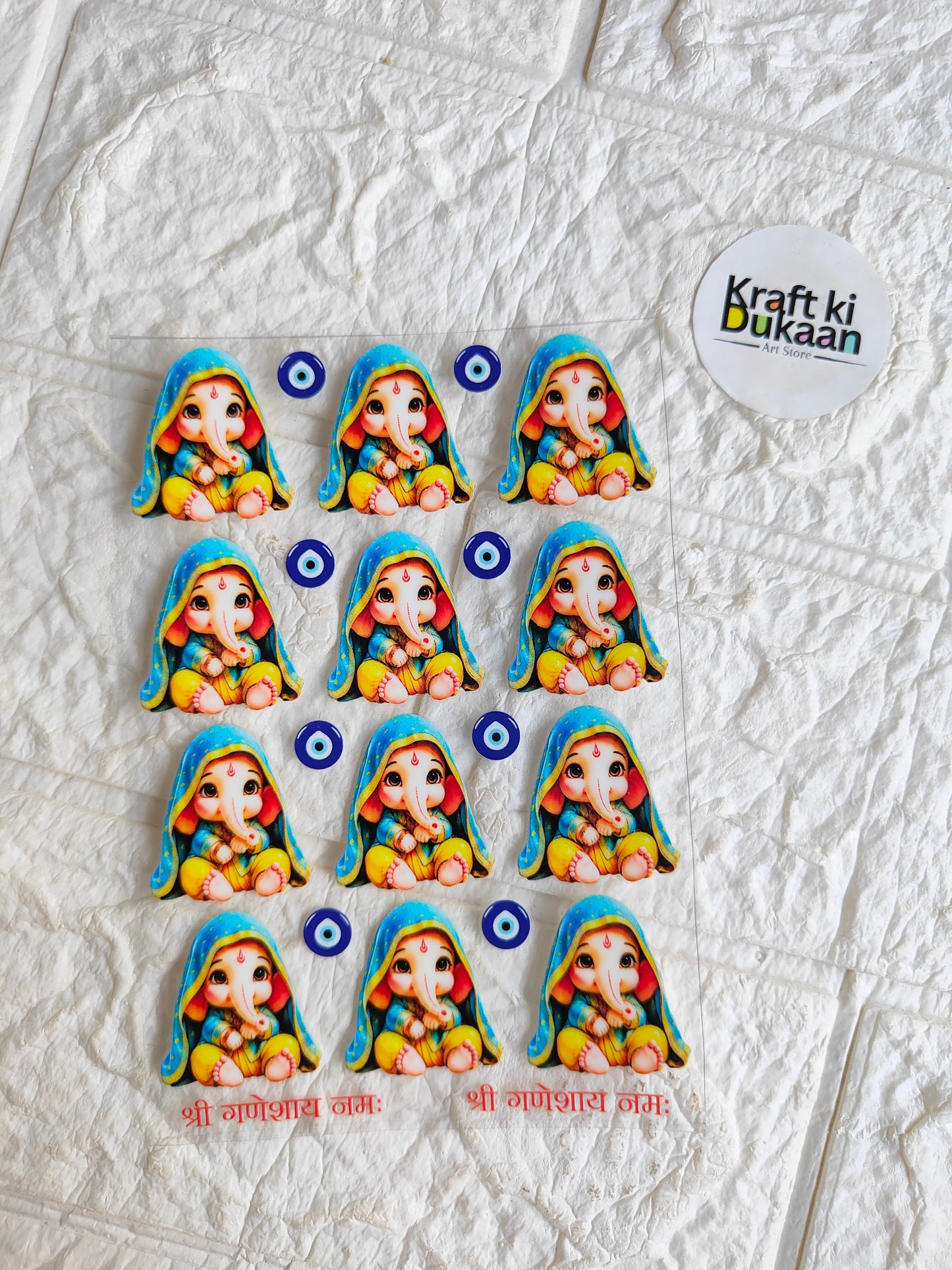 UV DTF peel-off sticker sheet with multiple colorful cartoon figurine designs
