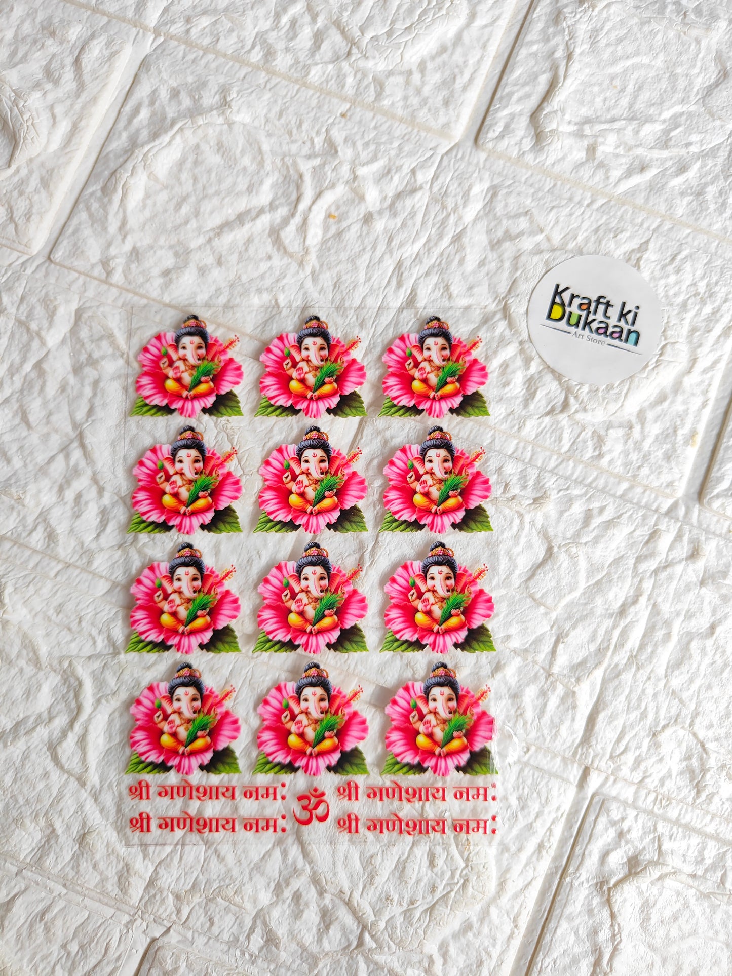 Peel-off sticker sheet with 12 colorful floral portrait stickers